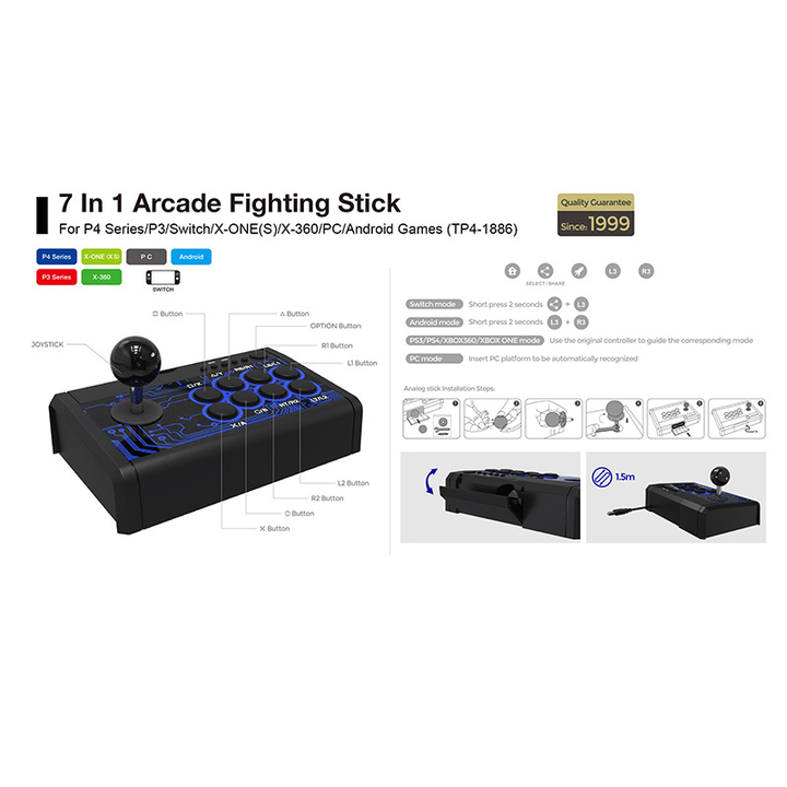 7 IN 1 Arcade Fighting Stick