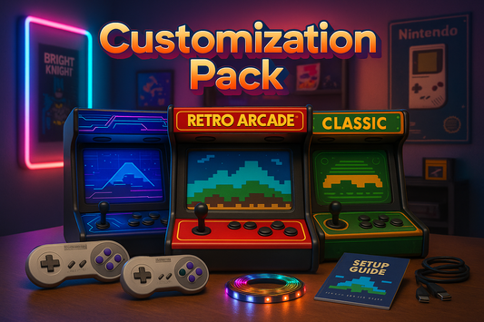 🎨 Customization Pack

(3 Premium Console Themes + Retro Zone Setup Guide)
Make your Arcade Box truly yours — personalize the look and set up your perfect retro gaming corner. (génère une image qui servira d'image produit pour ce pack)